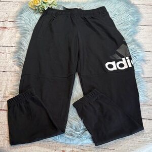 NWT Adidas Essential Performance Logo Pants Black White sz S